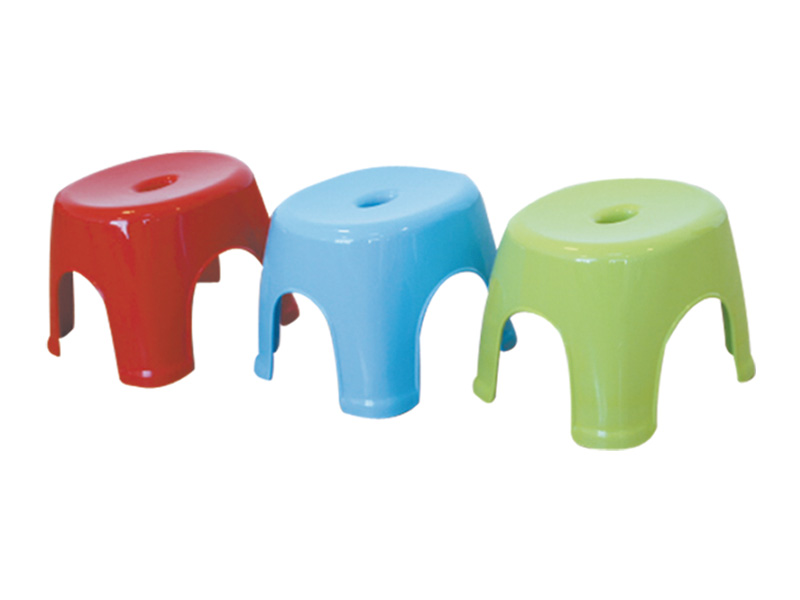Stackable oval bathroom stools are designed to be durable and easy to clean